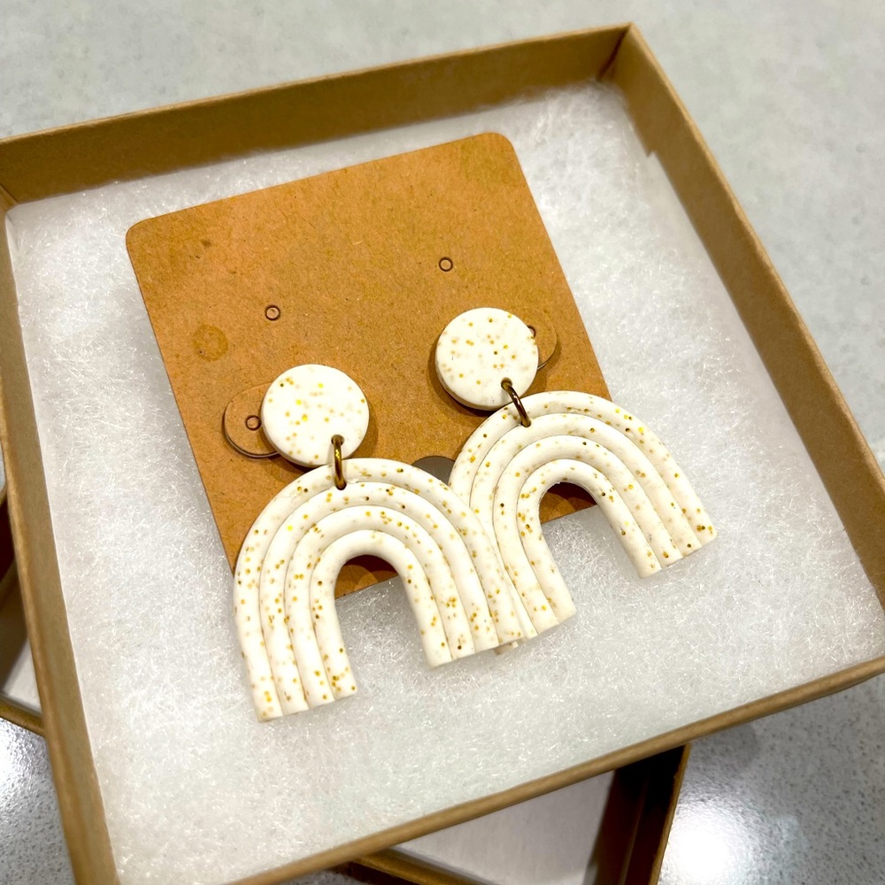 Clay rainbow earrings